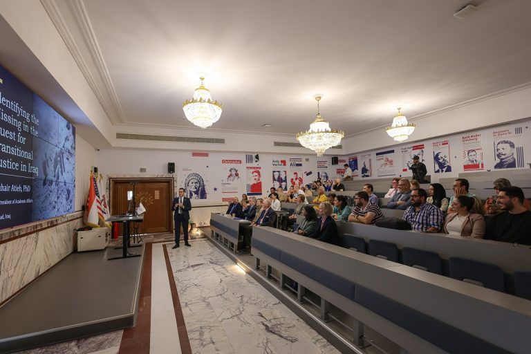 Lecture hall with students.